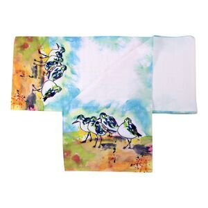 Sanderlings Birds Large 54 Inch Kitchen Dining Room Table Runner Betsy Drake